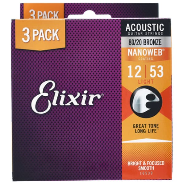 Elixir Nanoweb Light Acoustic 3P
