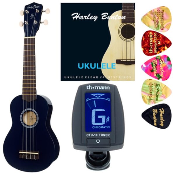 Harley Benton UK-12 Soprano Ukulele B Bundle